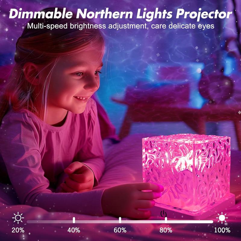 Aurvelle AuroraLamp Projector | Crystal Cube Mood Light