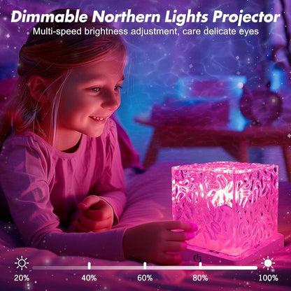 Aurvelle AuroraLamp Projector | Crystal Cube Mood Light