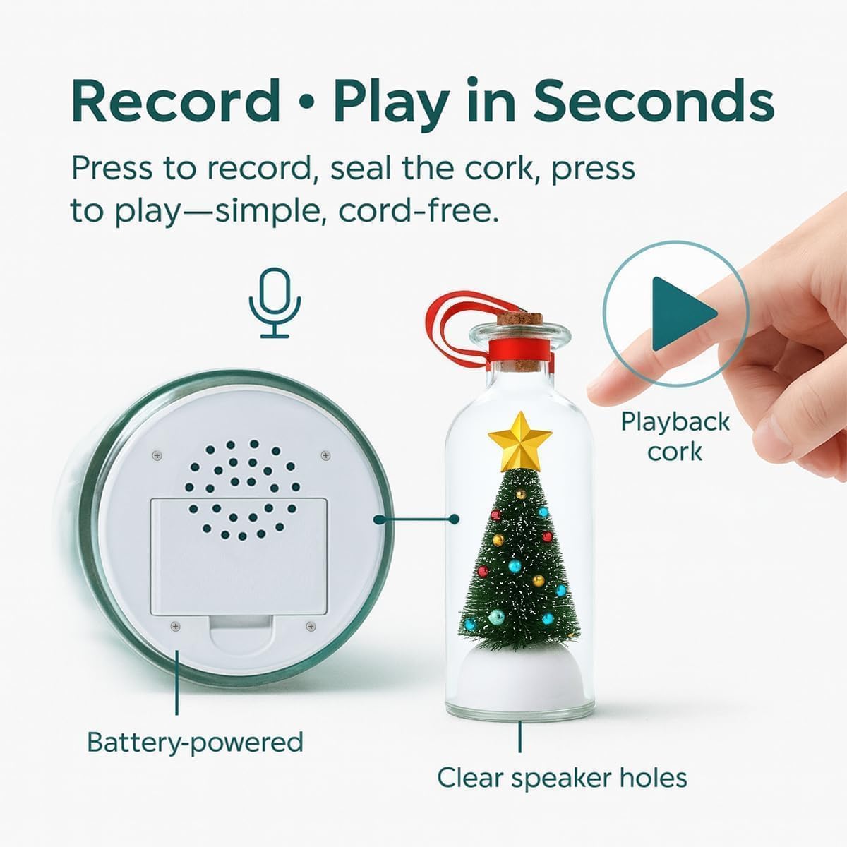 Recordable Christmas Memory Bottle