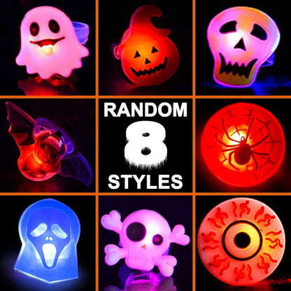 Halloween Trick or Treat 50pc LED Finger Rings